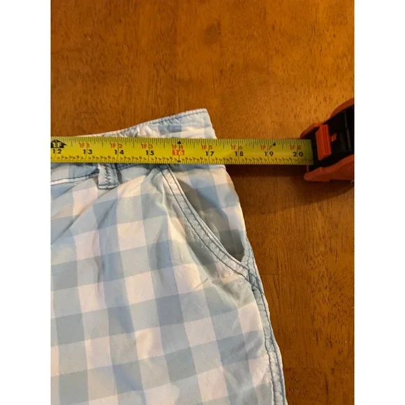 American Eagle Outfitters Women's 100% Cotton Blue Gingham Chino Shorts Size 10 - Picture 8 of 10